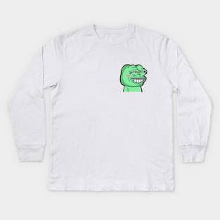 Cute Frog meme Kids Long Sleeve T-Shirt